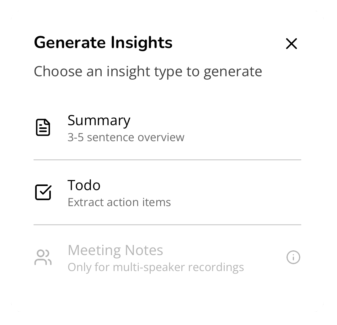 On-demand insights